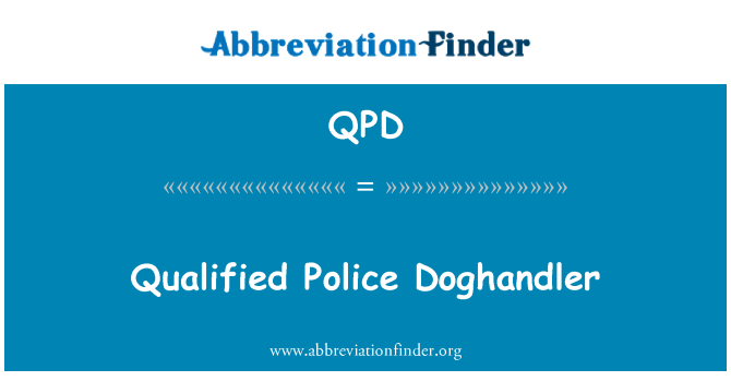 QPD: Kvalifikovaný policejní Doghandler
