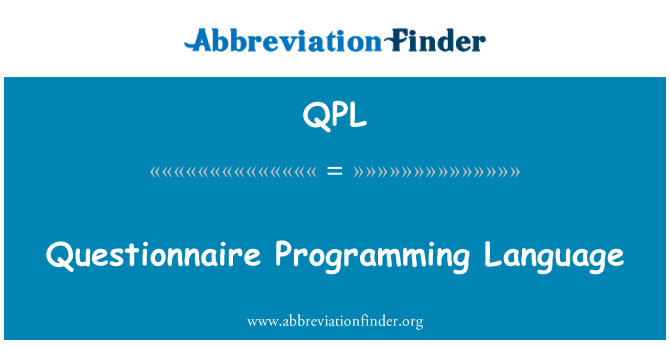 QPL: Fragebogen-Programmiersprache
