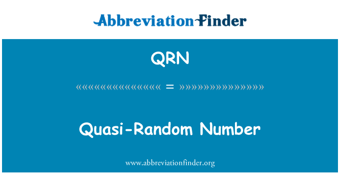 QRN: Numero quasi-casuale
