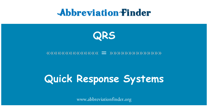 QRS: תגובה מהירה מערכות