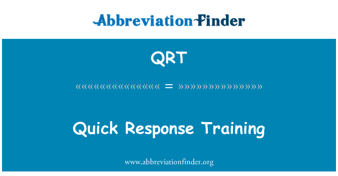 QRT: Risposta rapida formazione