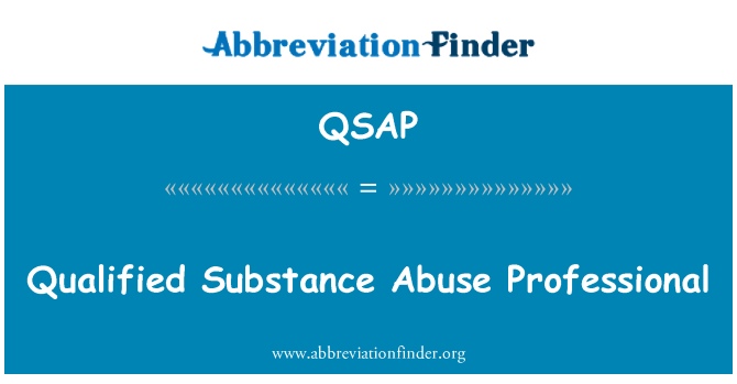 QSAP: Profesionāli kvalificētu Substance Abuse