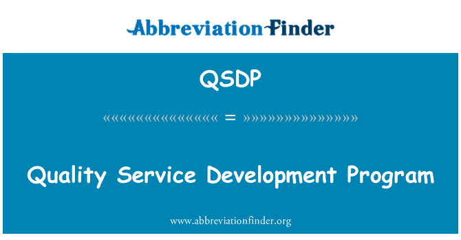 QSDP: Kvalitet Service Development Program