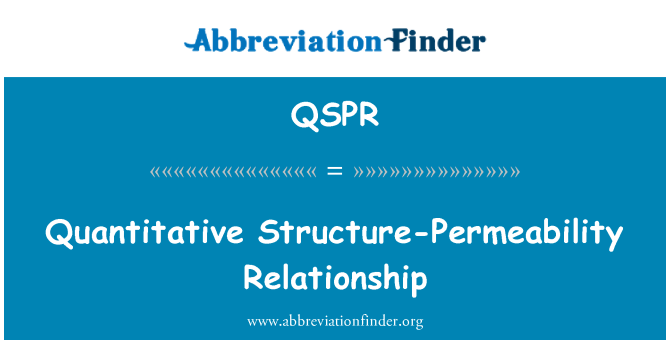 QSPR: Quantitative Structure-Permeability Relationship
