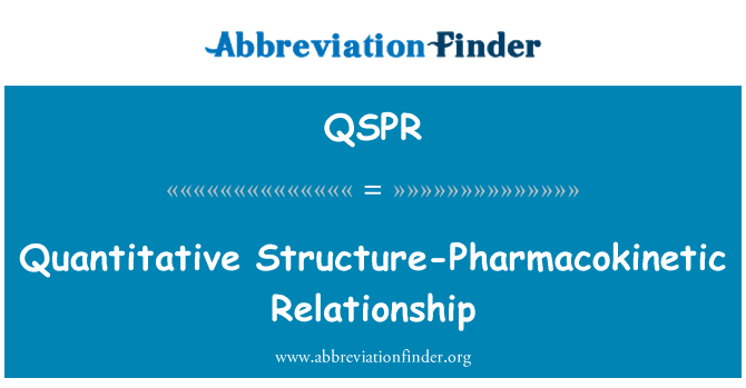 QSPR: Kvantitative struktur-farmakokinetiske forhold