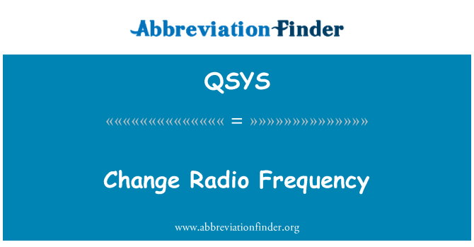 QSYS: Chanjman fwekans radyo
