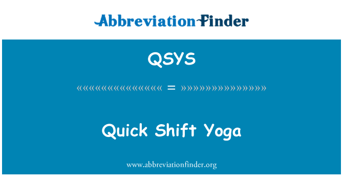 QSYS: Joga Shift veloċi