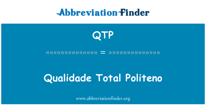 QTP: Qualidade celkom Politeno
