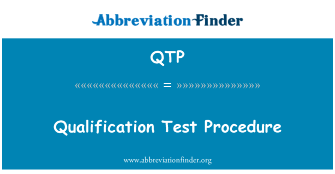 QTP: إجراء الاختبار المؤهل