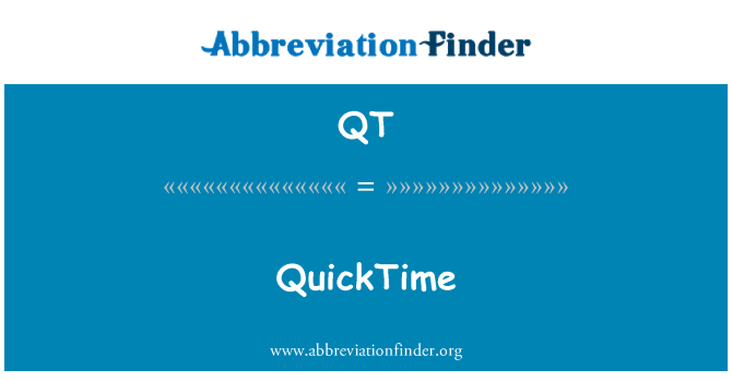 QT: QuickTime