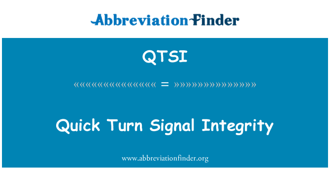 QTSI: Snabb blinkers integritet