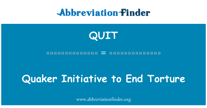 QUIT: Inisyativ Quaker pou fini fè pase mizè