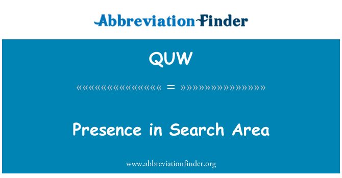 QUW: Presenza nell'Area di ricerca