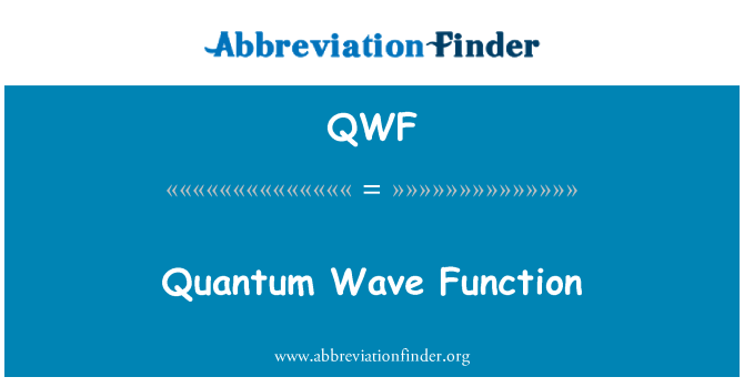 QWF: 量子波動関数
