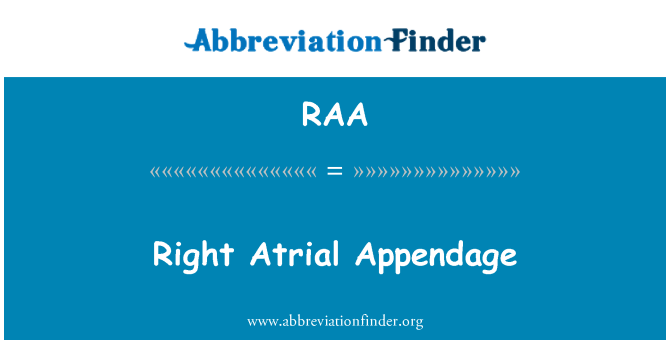 RAA: Rechts atriale aanhangsel