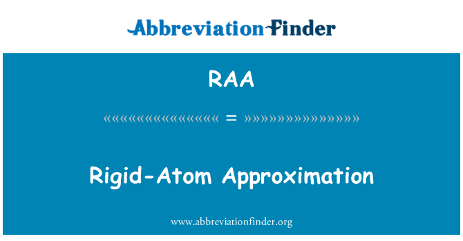 RAA: Tuhé Atom aproximace