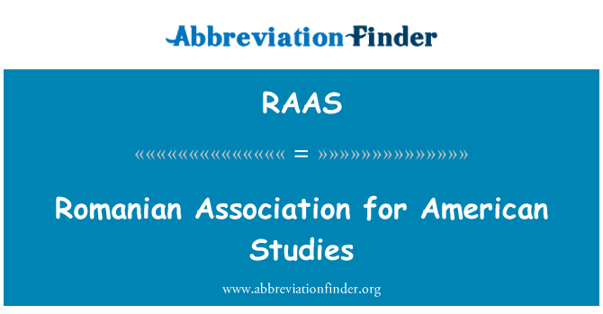 RAAS: Rumunská asociace amerických studií