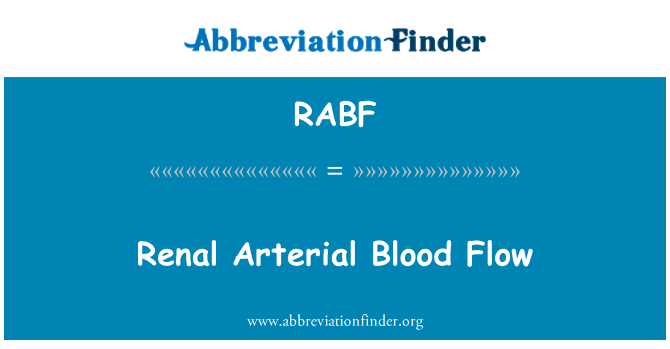 RABF: Flux sanguini renal Arterial