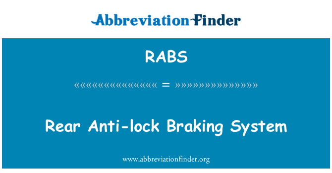RABS: Bakre blokkeringsfrie bremser