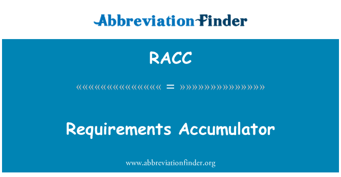 RACC: Requisits acumulador