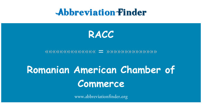 RACC: Romanian American Chamber of Commerce