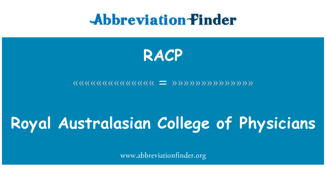 RACP: Australasian رویال کالج پزشکان