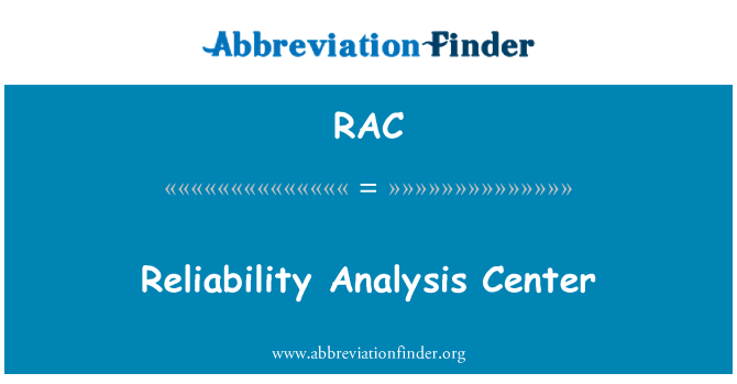 RAC: Dibynadwyedd dadansoddiad Center