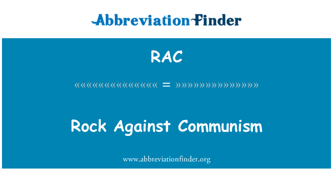 RAC: Blat kontra Communism