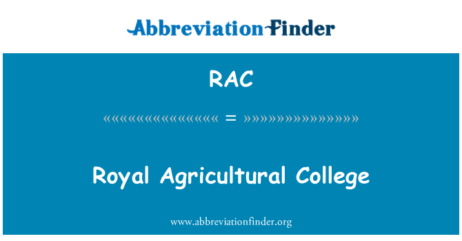 RAC: Royal Agricultural Collegen