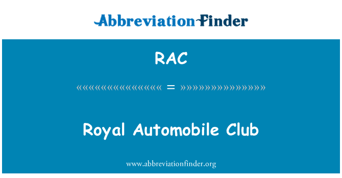 RAC: Royal Automobile Club