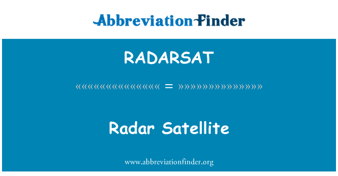RADARSAT: Radar uydu