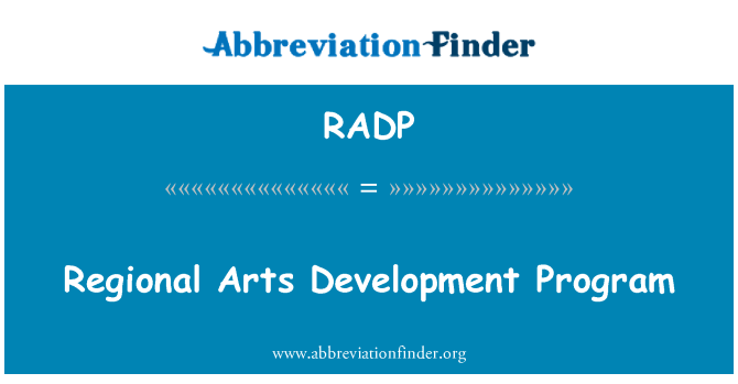 RADP: Regional Arts Development Program