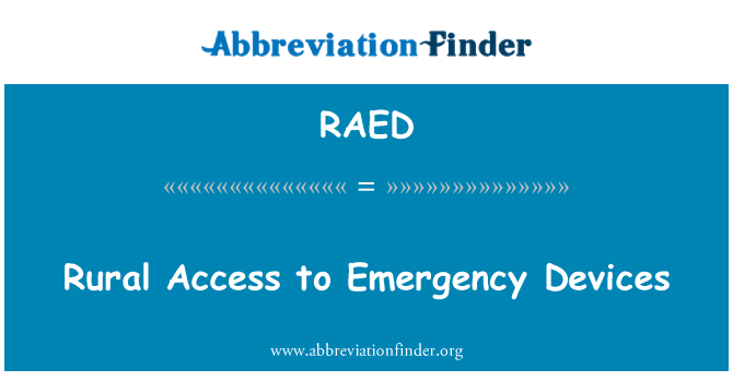 RAED: Landlig tilgang til nødsituasjon enheter