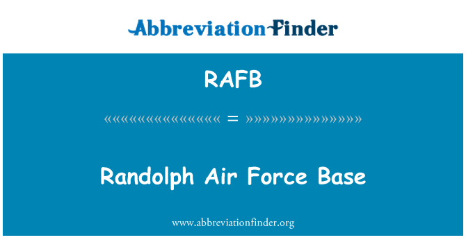 RAFB: Bażi ta ' l-ajru seħħ Randolph