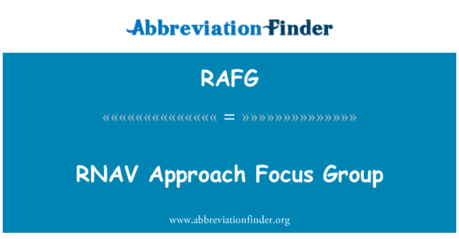 RAFG: RNAV megközelítést a fókuszcsoport