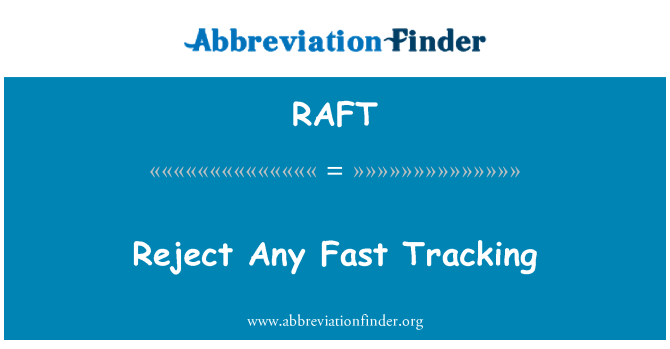 RAFT: 拒絕任何快速的跟蹤