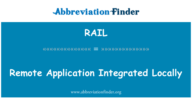 RAIL: Fjernprogram integreret lokalt