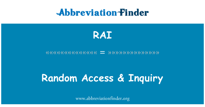 RAI: Random Access & forespørsel