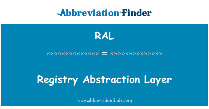 RAL: Registrierung-Abstraktionsschicht