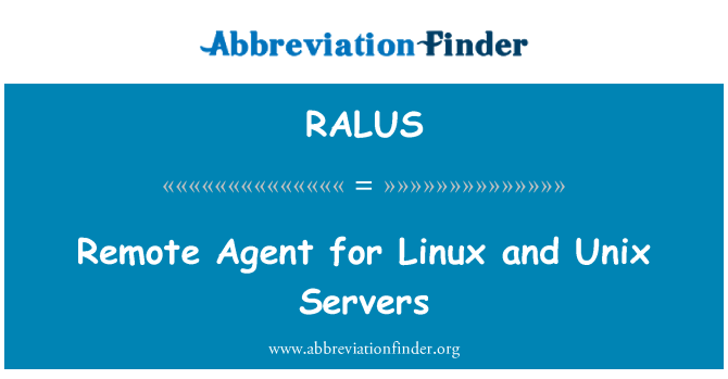RALUS: บริษัทตัวแทนการระยะไกลสำหรับเซิร์ฟเวอร์ Unix และ Linux