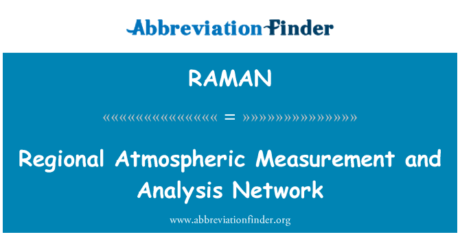 RAMAN: Rejyon an mezi Atmosphère Et analiz rezo