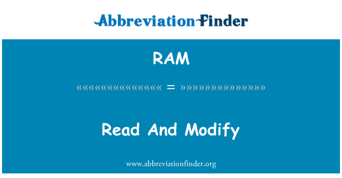 RAM: Lesen und ändern