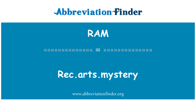 RAM: Rec.Arts.Mystery