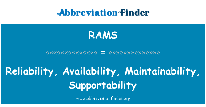 RAMS: Pålidelighed, tilgængelighed, Servicerbarhed, supportfunktioner