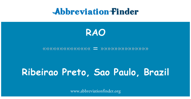 RAO: Ribeirão Preto, Sao Paulo, Brazylia