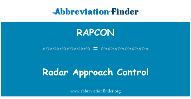 RAPCON: Ραντάρ προσέγγιση ελέγχου