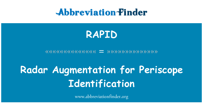 RAPID: Augmentation de radar pour l'Identification de périscope