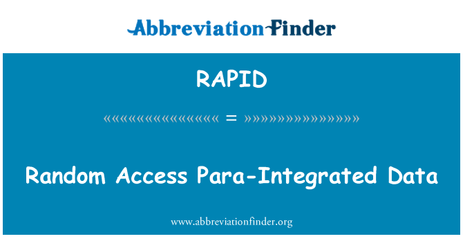 RAPID: Done Para-Intégré aksè o aza