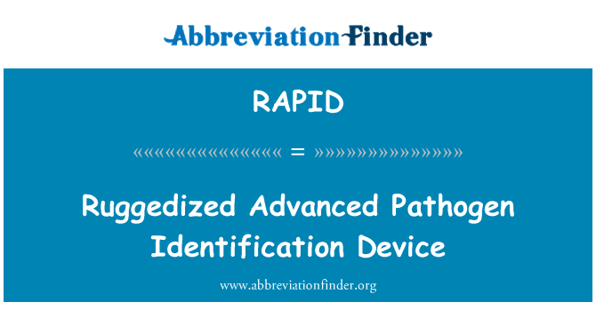 RAPID: Dispositif d'Identification durcis pathogène avancé
