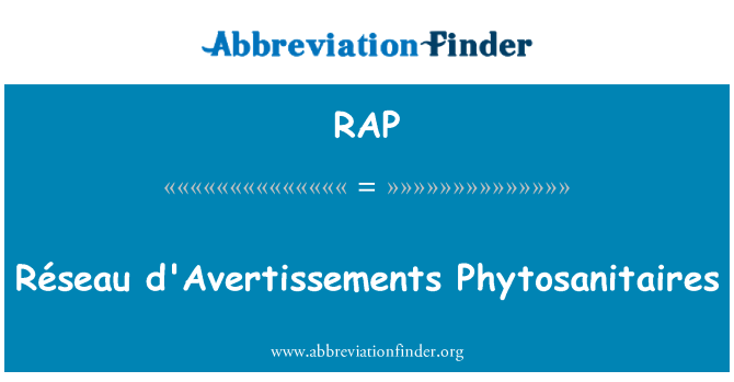 RAP: RÃ © 耶 d'Avertissements Phytosanitaires